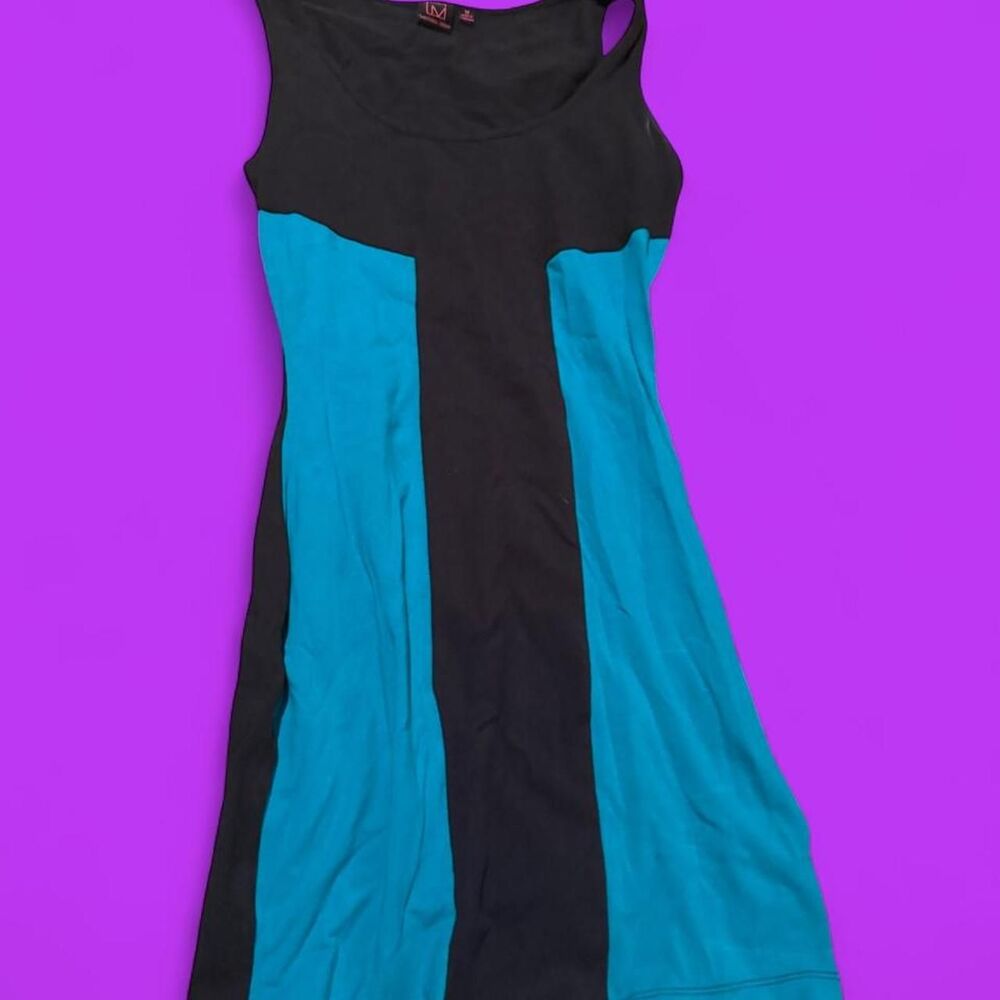 Material-girl Women's Blue and Black Dress